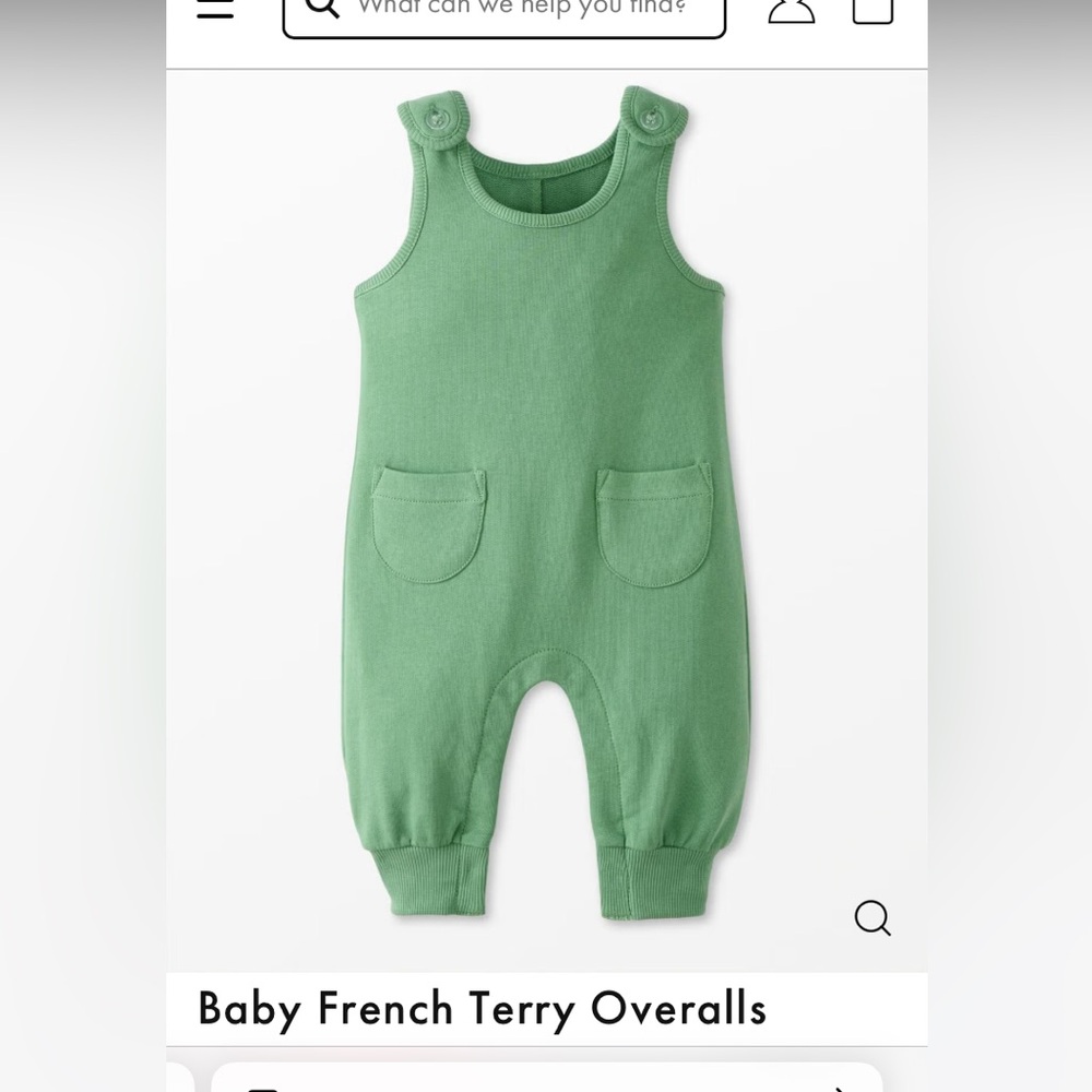 Hanna Andersson Baby French Terry Overalls NWT